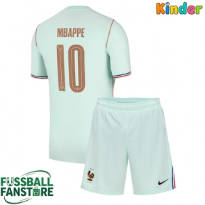 Frankreich Kylian Mbappe #10 Replik Auswärtstrikot Kinder WM 2026 Kurzarm (+ Kurze Hosen)